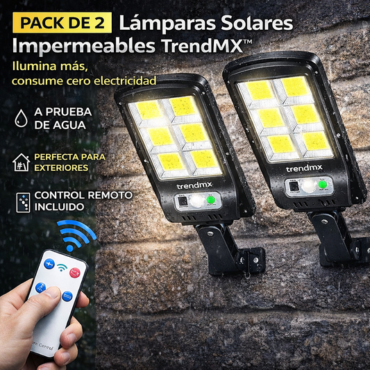 PACK DE 2 Lámpara Solar Impermeable TrendMX™ {{Ilumina más, consume cero electricidad}}